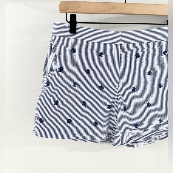 Brooks Brothers 364 Seersucker Shorts Bee Embroidered Blue Size 6 - Picture 4 of 6